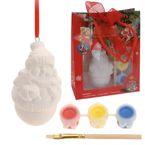 Bombka do malowania DIY figurka świąteczna bałwanek