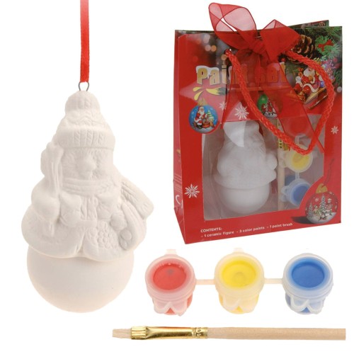 Bombka do malowania DIY figurka świąteczna bałwanek #2