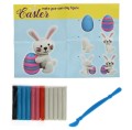 Wielkanocna figurka zajączek DIY zrób to sam plastelina