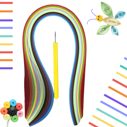 Paski do quillingu quilling 5 mm 100 szt. + igła