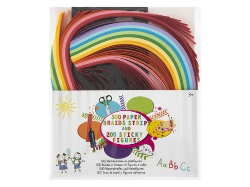 Paski do quillingu kolorowe zestaw 300 szt. quilling naklejki