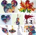 Paski do quillingu kolorowe zestaw 300 szt. quilling naklejki