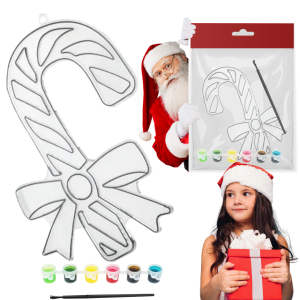 Bombka do malowania zawieszka choinkowa Laska cukrowa