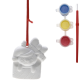 Świąteczna figurka do malowania DIY ceramiczna zawieszka PREZENT
