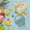 Wielkanocna zawieszka do malowania DIY witraż KOSZYK