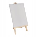 Sztaluga drewniana stołowa 39cm + płótno malarskie