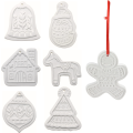 Bombki zawieszki do malowania ceramiczne 8szt. + farby 
