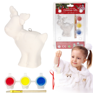 Bombka zawieszka do malowania ceramiczna figurka RENIFER 