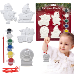 Ceramiczne zawieszki bombki do malowania 4 szt.