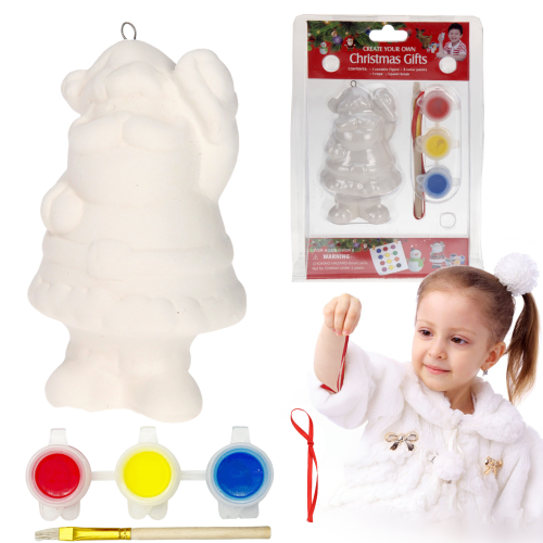 Bombka świąteczna do malowania dla dzieci figurka DIY MIKOŁAJ