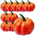10x Dynia plastikowa dekoracyjna pomarańczowa 8 cm sztuczna