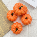 5x Dynia plastikowa dekoracyjna pomarańczowa 8 cm sztuczna