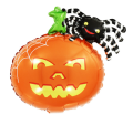 Zestaw dekoracji na Halloween girlanda balony - dynia z pająkiem