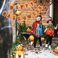 Zestaw dekoracji na Halloween girlanda balony - dynia z pająkiem