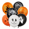 Balony na Halloween zestaw 50 szt. mix 7 wzorów 30 cm