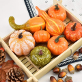 Zestaw 48 el. jesienne dekoracje dynie + sztuczne liście + żołędzie na Halloween