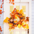 Zestaw 48 el. jesienne dekoracje dynie + sztuczne liście + żołędzie na Halloween