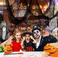 Narzuta gaza na Halloween dekoracyjna tkanina 76x183 cm sztuczna pajęczyna