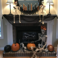 Narzuta gaza na Halloween dekoracyjna tkanina 76x183 cm sztuczna pajęczyna