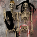 Szkielet człowieka sztuczny kościotrup dekoracja na Halloween wiszący 90 cm