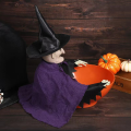 Ruchoma miska na słodycze Halloween ruszająca wiedźma 24x35 cm