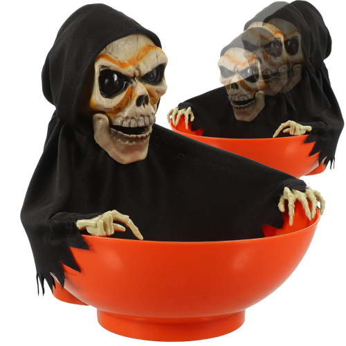 Ruchoma miska na słodycze szkielet Halloween ruszająca kościotrup