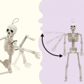 Szkielet człowieka sztuczny kościotrup dekoracja na Halloween wiszący 40 cm