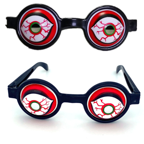 Śmieszne Okulary Kostium Halloween Zmęczone Oczy 