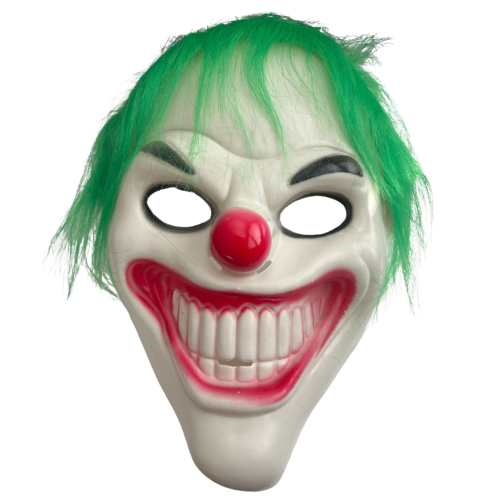 Maska Joker Jokera Halloweenowa z Włosami 