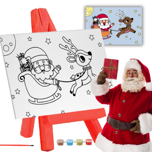 Kolorowanka Świąteczna Zestaw Malarski Prezent Mikołajki