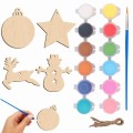 Bombki do malowania drewniane zawieszki + farby DIY