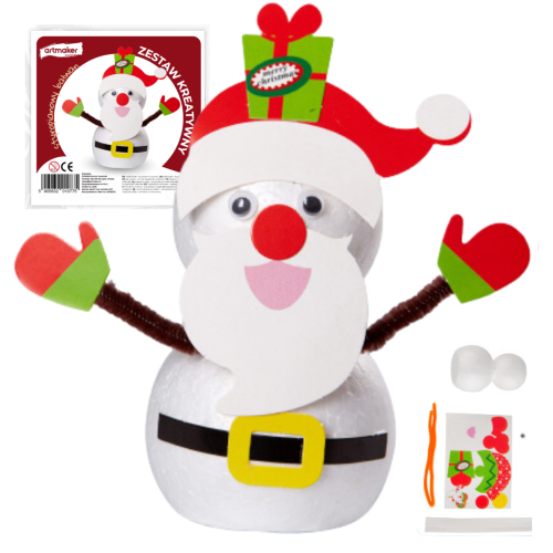 Bałwan styropianowy DIY Zestaw Kreatywny Świąteczny