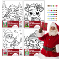 4x Kolorowanka Świąteczna Zestaw Malarski PREZENT MIKOŁAJKI 