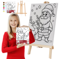 Kolorowanka Świąteczna Zestaw Malarski Płótno Sztaluga