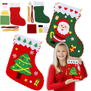 2x Zestaw Kreatywny Świąteczny Do Szycia SKARPETY Skarpetki