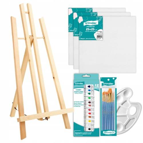 Zestaw do malowania artystyczny prezentowy Sztaluga Farby