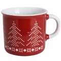 Czerwony KUBEK ŚWIĄTECZNY Ceramiczny 285ml