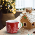 Czerwony KUBEK ŚWIĄTECZNY Ceramiczny 285ml