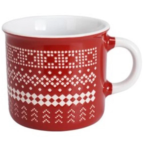 Czerwony KUBEK ŚWIĄTECZNY Ceramiczny  285ml 