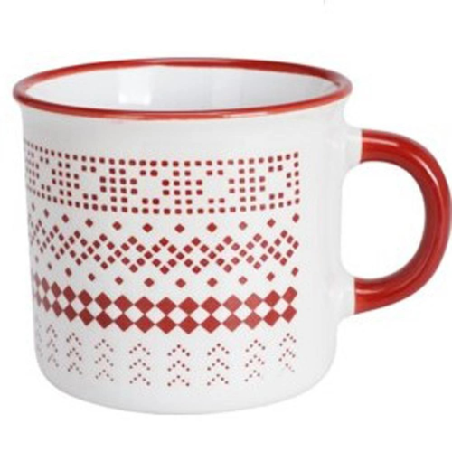 Biały KUBEK ŚWIĄTECZNY Ceramiczny Kubeczek 170ml