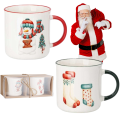 2x Kubek Świąteczny Na Prezent Ceramiczny Zestaw Kubków 300 ml 