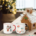 2x Kubek Świąteczny Na Prezent Ceramiczny Zestaw Kubków 300 ml 