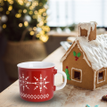 Czerwony KUBEK ŚWIĄTECZNY Ceramiczny 285ml