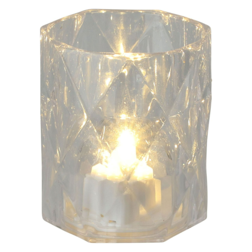 Lampion Latarenka Akrylowa Tealight 6cm Świeczka LED 