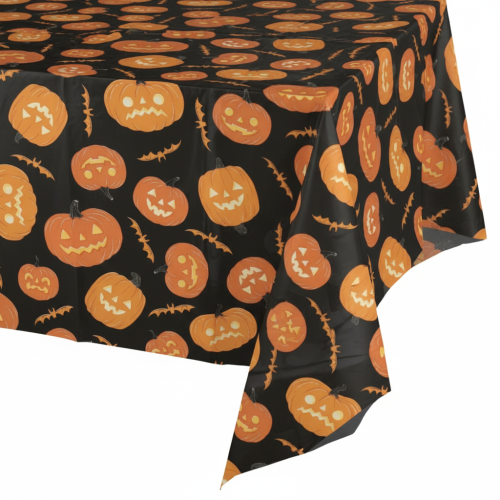Obrus Jednorazowy Halloween 130x180 cm Czarny Plastikowy