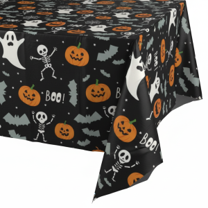 Obrus Jednorazowy Halloween 130x180 cm Czarny Plastikowy