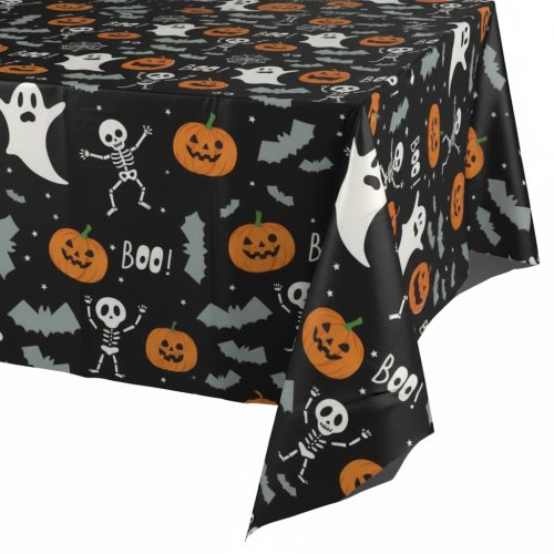 Obrus Jednorazowy Halloween 130x180 cm Czarny Plastikowy