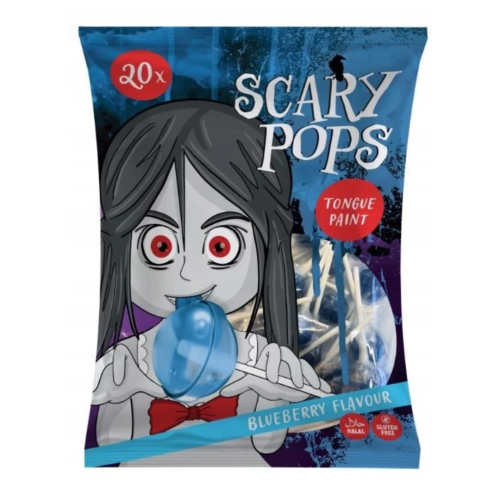 Słodycze Halloween Lizaki 20 sztuk Paczka Słodyczy Barwiące