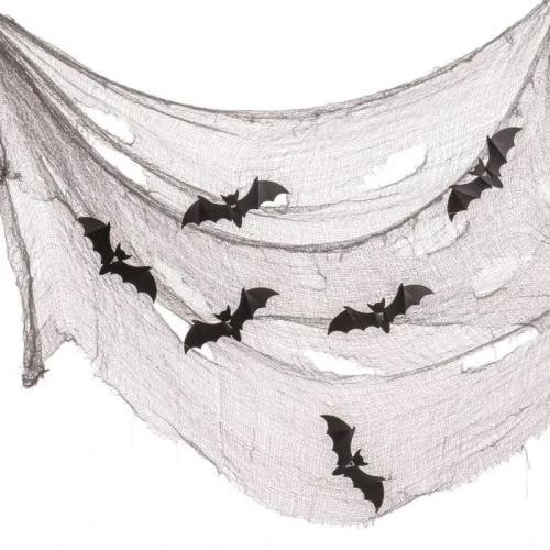 Narzuta Sztuczna Pajęczna Dekoracja HALLOWEEN Nietoperze 420cm
