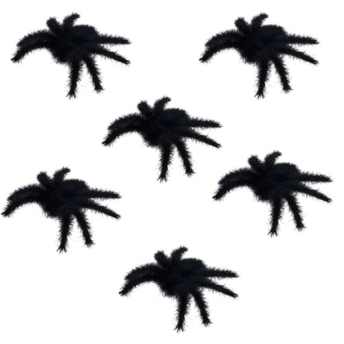 Sztuczne Pająki Dekoracja Halloween Pająk Zestaw 6 sztuk 7 cm